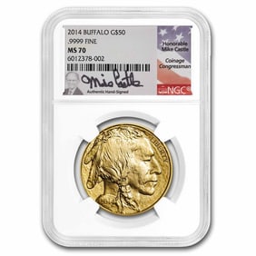 2014 1 oz Gold Buffalo MS-70