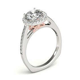 Natural 1.95 CTW Diamond Engagement Ring 14K White Gold