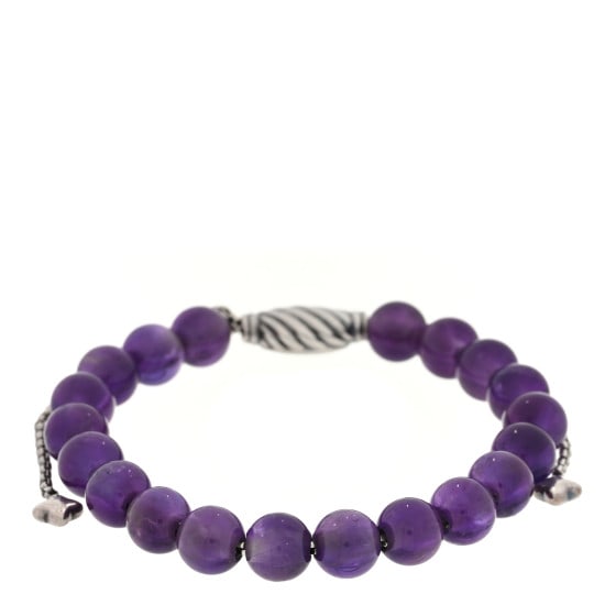 David Yurman Sterling Silver Amethyst: David Yurman Sterling Silver Amethyst 8mm Spiritual Beads Bracelet SKU no: RBJ1418384 Condition: Very Good Condition Details: Hardware: Scratch(es) Length: 5.75 in Width: 8 mm This is an authenti