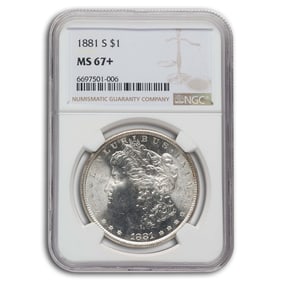 1881-S Morgan Dollar MS-67+ NGC
