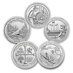 2019 5-Coin 5 oz Silver ATB