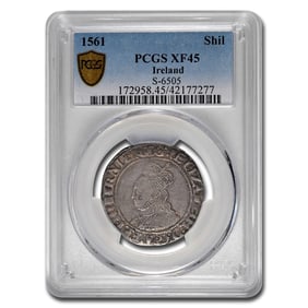 1561 Ireland Silver Shilling Elizabeth I