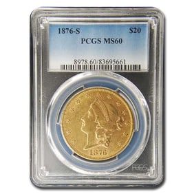 1876-S $20 Liberty Gold Double Eagle