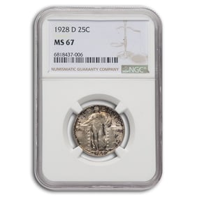 1928-D Standing Liberty Quarter MS-67 NGC