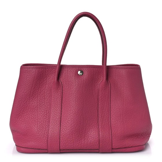 Hermes Fjord Garden Party 36: Hermes Fjord Garden Party 36 MM Tosca SKU no: RBJ1242925 Brand: HERMES Condition: Very Good Condition Details: Exterior: Creases, faint corner wear, faint scuffs, Interior: Surface wear, marks, Hardwa