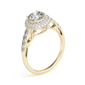 Natural 1.8 CTW Diamond Engagement Ring 14K Yellow Gold