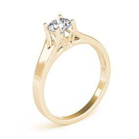 Natural 1 CTW Diamond Engagement Ring 18K Yellow Gold