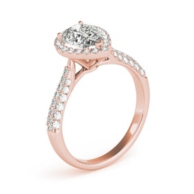 Natural 1.63 CTW Diamond Engagement Ring 14K Rose Gold