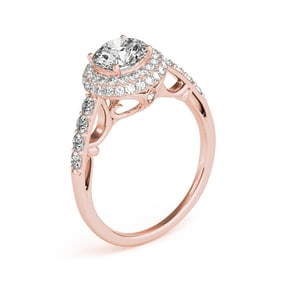 Natural 2.2 CTW Diamond Engagement Ring 14K Rose Gold