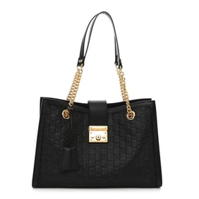 Gucci Guccissima Medium Padlock Tote