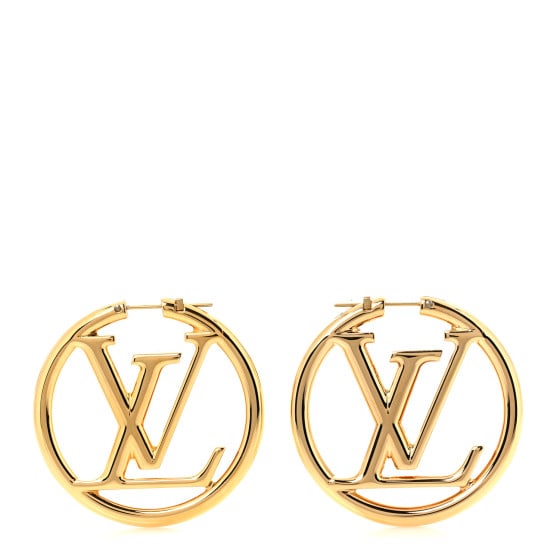 Louis Vuitton Louise Hoop Earrings: Louis Vuitton Louise Hoop Earrings Gold SKU no: RBJ1433860 Condition: Giftable Length: 2 in Height: 2 in This is an authentic pair of LOUIS VUITTON Louise Hoop Earrings in Gold. These distinctive earr