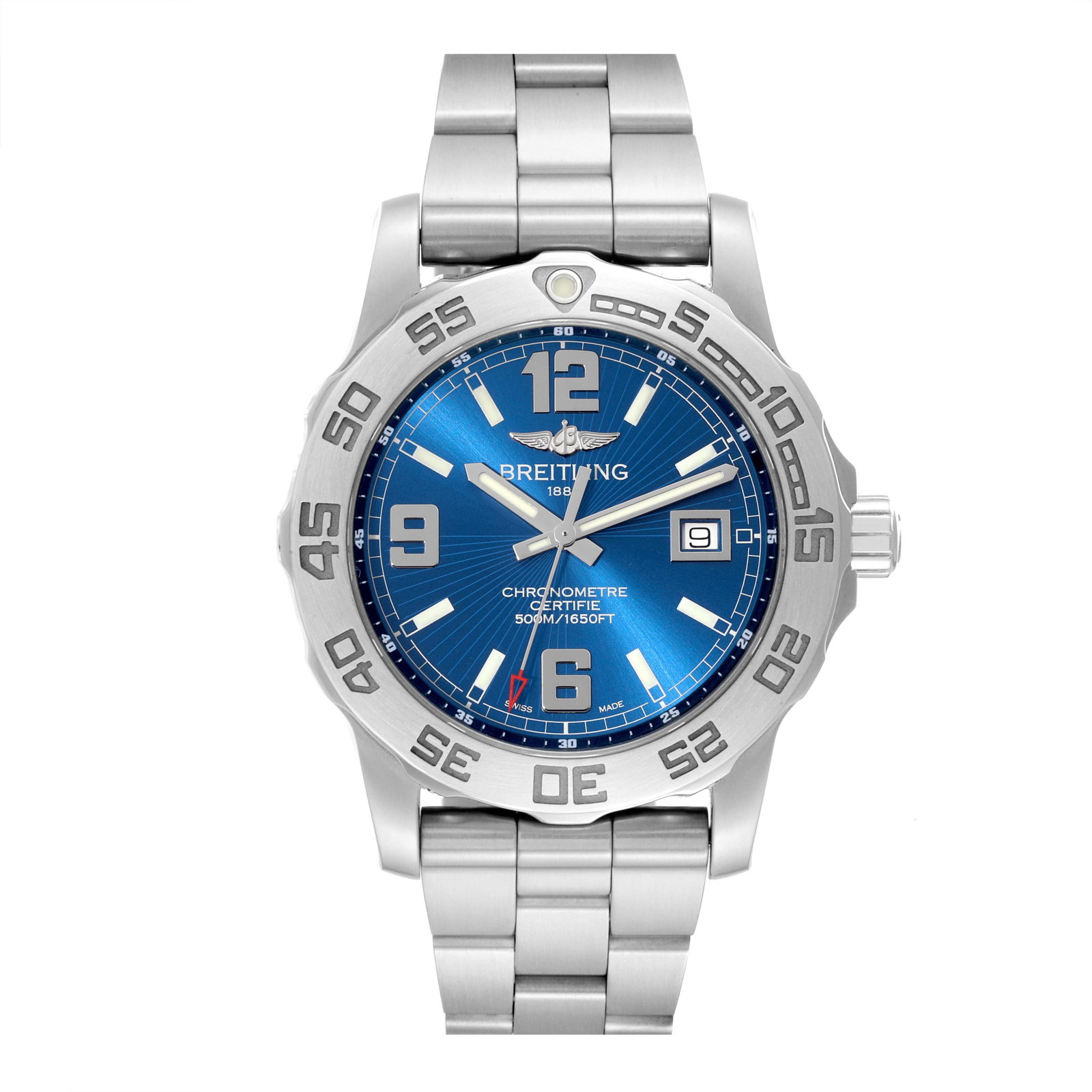 Breitling Colt 44 Blue Dial: Breitling Colt 44 Blue Dial Steel Quartz Watch A74387 SKU no: RBJ62179 Brand: Breitling Model Name: Breitling Colt 44 Blue Dial Steel Quartz Watch A74387 Model Number: A74387 Year: 2012 Serial N