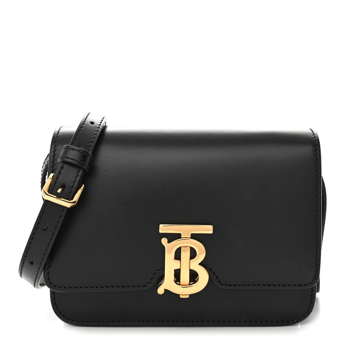 Calfskin Small TB Bag Black: Burberry Calfskin Small TB Bag Black Brand: BURBERRY Condition: Very Good Condition Details: Exterior: Scuffs, edge wear, Handle: Creases, sizing marks, Interior: Scuffs, imprints, Hardware: Scratch(e