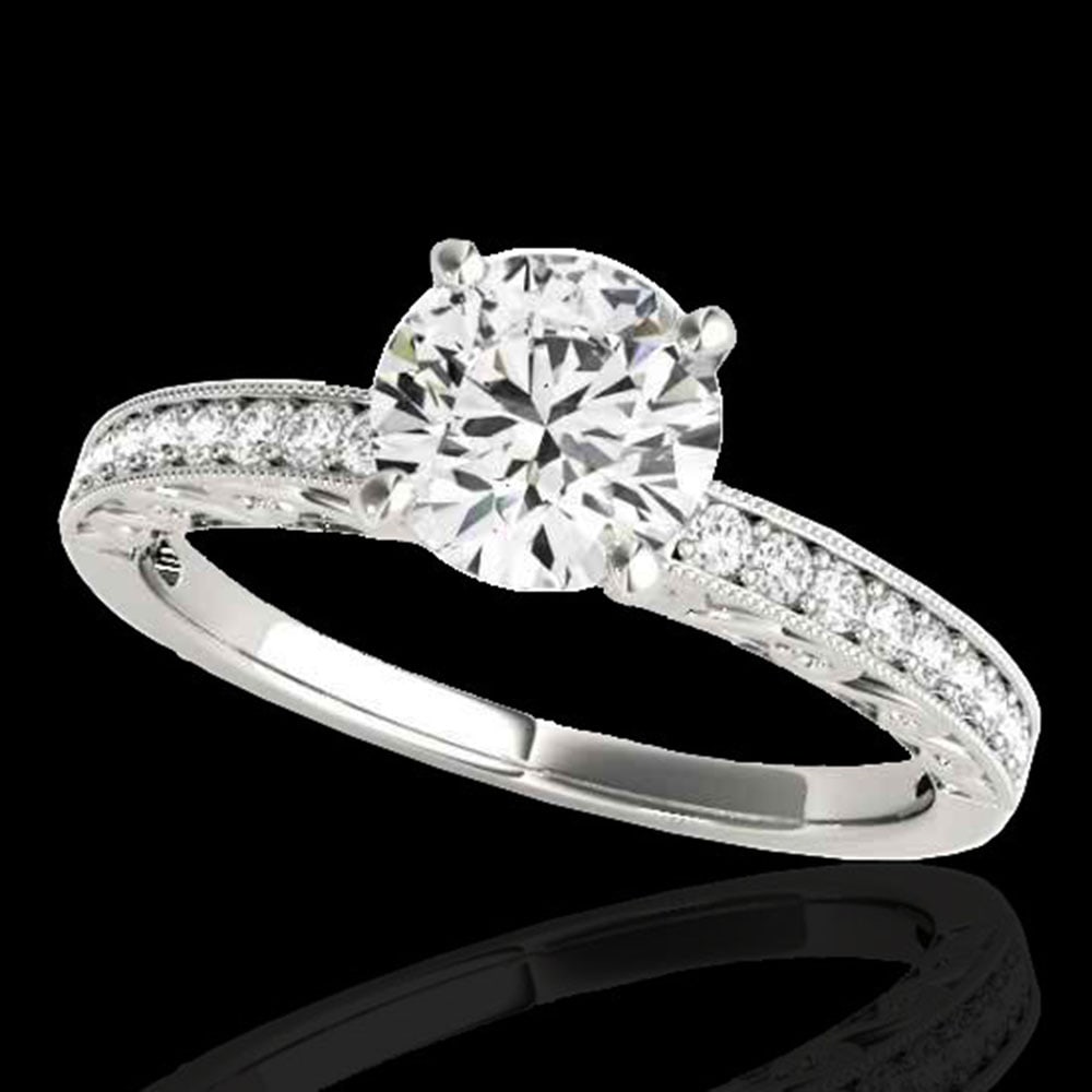 1.43 ctw Certified Diamond Solitaire Antique Ring 10k White Gold: 1.43 ctw Certified Diamond Solitaire Antique Ring 10k White Gold Item: Diamond Wedding Ring Total Gem weight: 1.43 carats Metal: Solid 10k White Gold Gold Product Weight: Approx. 4 grams Jewelry