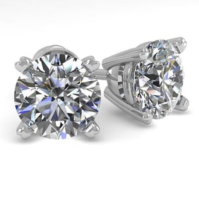 2.01 ctw VS/SI Diamond Stud Designer Earrings 14k White Gold