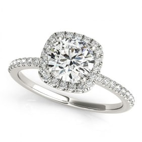 1.5 ctw Certified VS/SI Diamond Halo Ring 18k White Gold