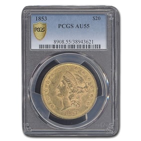 1853 $20 Liberty Gold Double