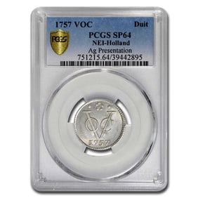 1757 Netherlands Holland Silver Duit