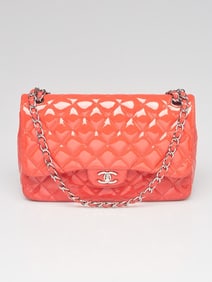 Chanel Pink Quilted Patent Leather