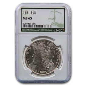 1881-S Morgan Dollar MS-65 NGC