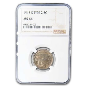 1913-S Buffalo Nickel Type-II MS-66