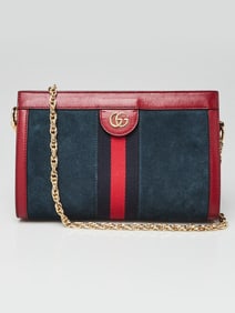 Gucci Blue/Red Suede and Leather