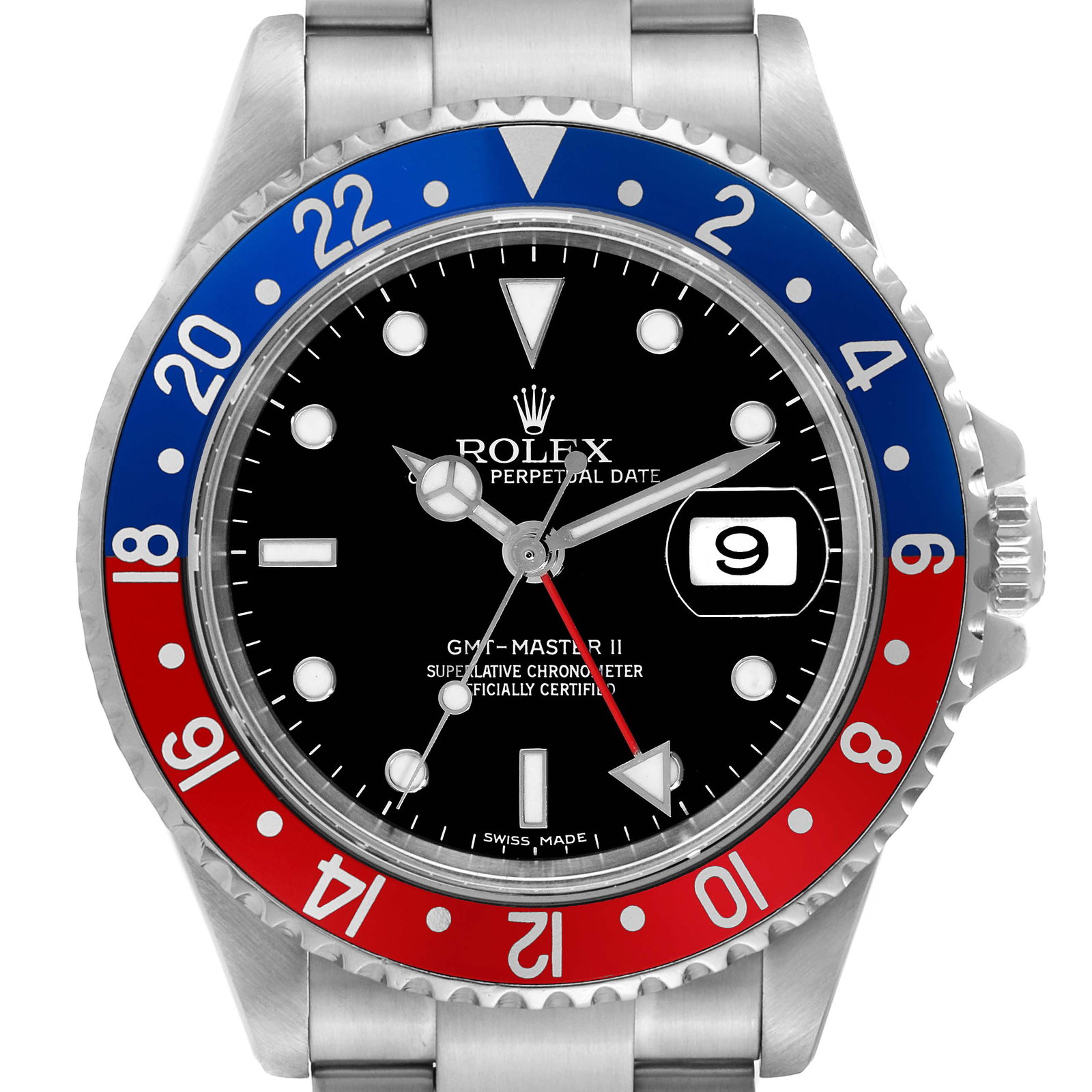 Rolex GMT Master II Blue: Rolex GMT Master II Blue Red Pepsi Bezel Error Dial Steel Watch 16710 SKU no: RBJ61295 Brand: Rolex Model Name: Rolex GMT Master II Blue Red Pepsi Bezel Error Dial Steel Watch 16710 Model Number: 1671
