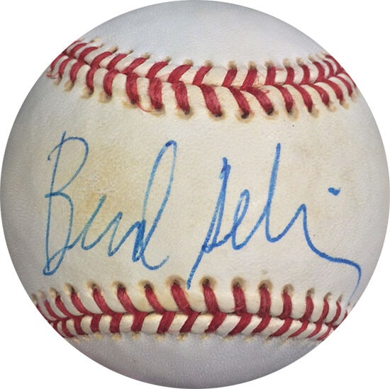 Bud Selig Single Signed Official: Bud Selig Single Signed Official Major League Baseball OML Commissioner Auto COA SKU: RBJ7259338834008 Bud Selig Single Signed Official Major League Baseball OML Commissioner Auto COA