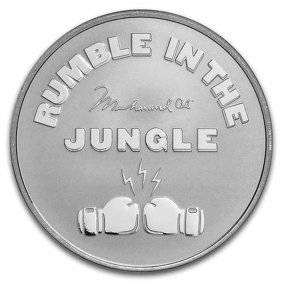 2023 Niue 1 oz Silver: 2023 Niue 1 oz Silver Ali Rumble In The Jungle BU SKU no: RBJ263571 Year: 2023 Grade: Brilliant Unc Grade Service: None Denomination: 2 Dollars Mint Mark: N/A - Not Available Metal Conten