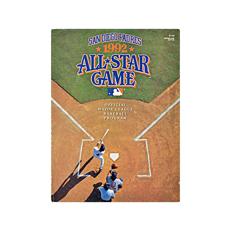 1992 MLB asg san diego: 1992 MLB asg san diego souvenir program 1992 Official Major League Baseball MLB All Star Game ASG Souvenir Program Magazine San Diego