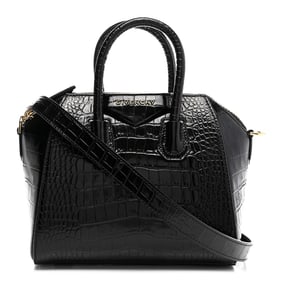 Givenchy Calfskin Crocodile Embossed Mini