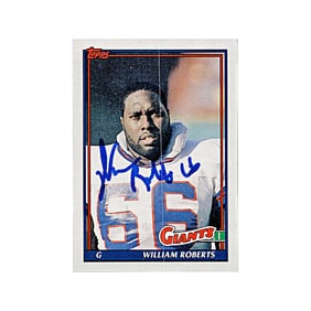 1991 topps william roberts autograph