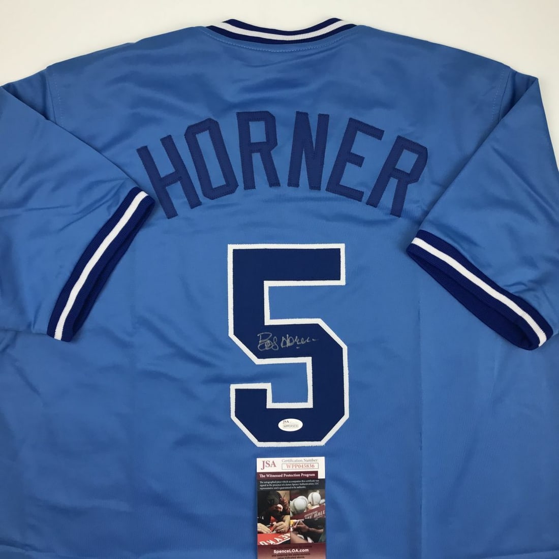 Autographed/Signed BOB HORNER Atlanta Light: Autographed/Signed BOB HORNER Atlanta Light Blue Baseball Jersey JSA COA Auto Autographed/Signed BOB HORNER Atlanta Light Blue Baseball Jersey JSA COA Auto