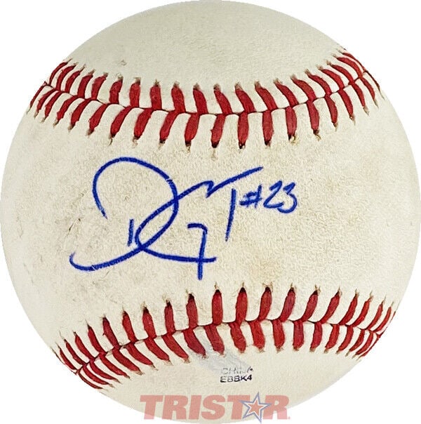 TOUKI TOUSSAINT SIGNED AUTOGRAPHED SL: TOUKI TOUSSAINT SIGNED AUTOGRAPHED SL BASEBALL INSCRIBED 23 TRISTAR - ARIZONA TOUKI TOUSSAINT SIGNED AUTOGRAPHED SL BASEBALL INSCRIBED 23 TRISTAR - ARIZONA