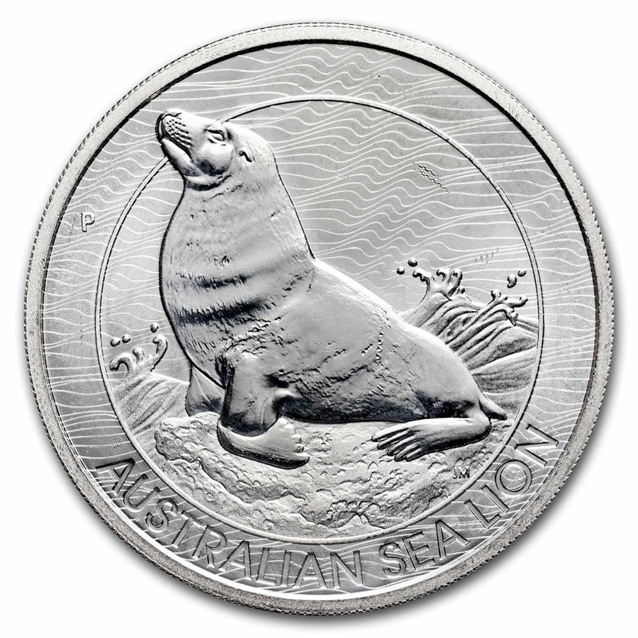 2023 AUS 1.5 oz Silver Australian: 2023 AUS 1.5 oz Silver Australian Sea Lion Coin BU (Spotted) SKU no: RBJ303673 Year: 2023 Grade: Brilliant Unc Grade Service: None Denomination: 1 Dollar Mint Mark: P - Perth Metal Conten