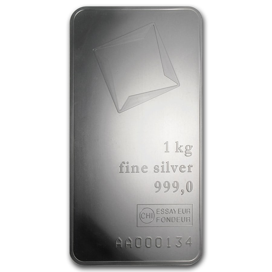 1 kilo Silver Bar - Valcambi: 1 kilo Silver Bar - Valcambi (w/Assay, Mirror Finish) SKU no: RBJ78911 Year: N/A Grade: None Grade Service: Assay Card Mint Mark: N/A - Not Available Metal Content: 32.15 troy oz Purity: