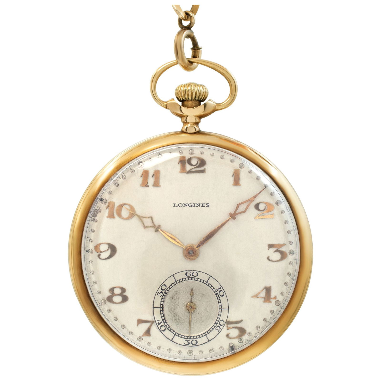 pocket watch 43mm: pocket watch 43mm Brand: Longines Model: pocket watch Case Size: 43mm SKU no: RBJ11****** Movement: Manual Dial Style: Arabic Numeral Dial: Silver Case Metal: 14k Case S