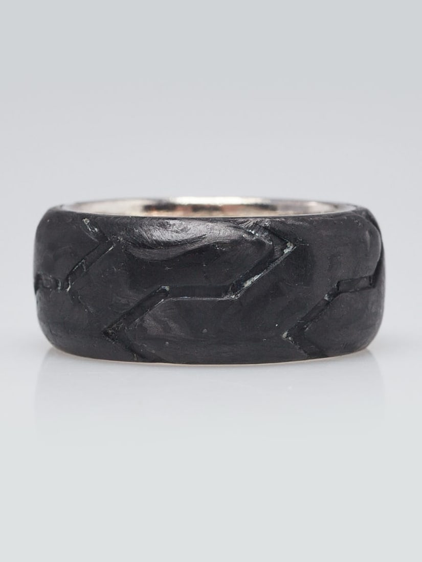 David Yurman Forged Carbon and Sterling: David Yurman Forged Carbon and Sterling Silver Mens Ring Size 8.75 Overall Condition: Like new Designer: David Yurman Material: Carbon and Sterling Silver Size: Ring size 8.75 Includes: DY pouch S