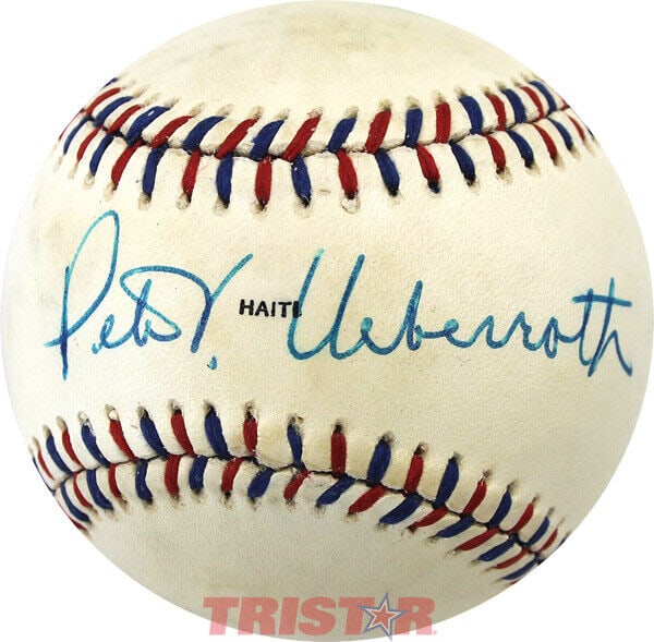 PETER UEBERROTH SIGNED AUTOGRAPHED 1984 OLYMPIC: PETER UEBERROTH SIGNED AUTOGRAPHED 1984 OLYMPIC GAMES BASEBALL PSA PETER UEBERROTH SIGNED AUTOGRAPHED 1984 OLYMPIC GAMES BASEBALL PSA
