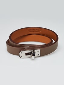 Hermes Etoupe Swift Leather Palladium Plated
