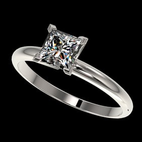1 ctw VS/SI Quality Princess Diamond Engagment Ring 10k White Gold