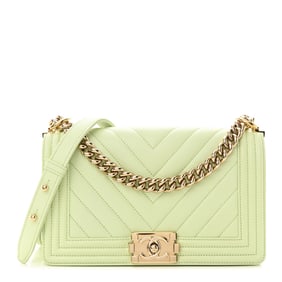 Chanel Caviar Chevron Quilted Medium Boy