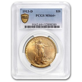 1913-D $20 St Gaudens Gold Double