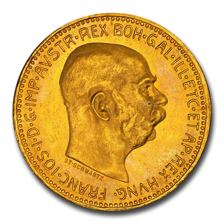 1916 Austria Gold 20 Corona Joesph
