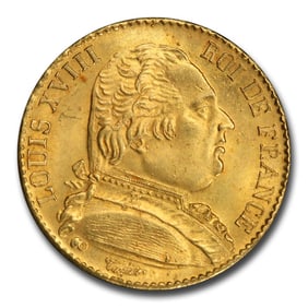 1815-A France Gold 20 Francs Louis