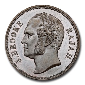 1863 Sarawak Cent Brooke PF-65 NGC