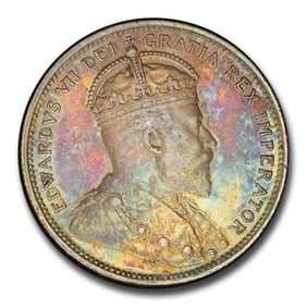 1903 Canada Silver 25 Cents AU-53