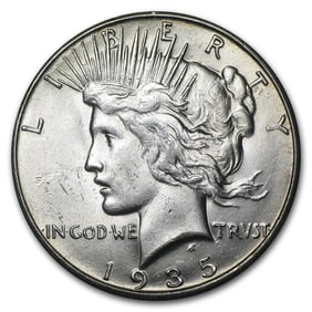 1935-S Peace Dollar BU