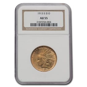 1913-S $10 Indian Gold Eagle AU-55