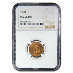 1908 Indian Head Cent MS-66 NGC